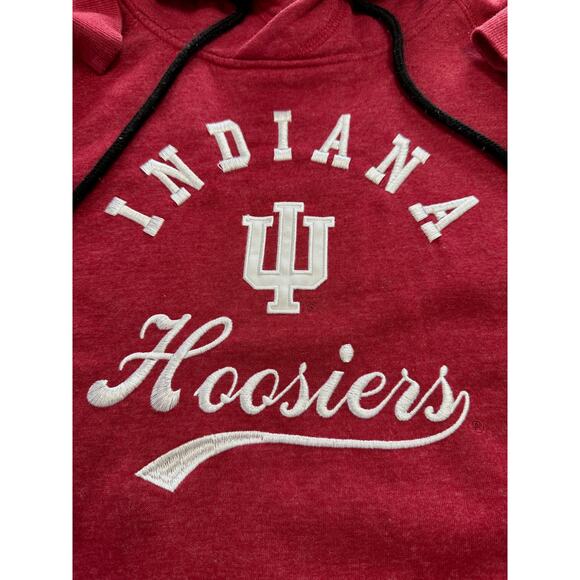 Indiana Hoosiers Wmn's Hoodie sz Med IU Logo Hooded Pullover Sweatshirt - Picture 4 of 7